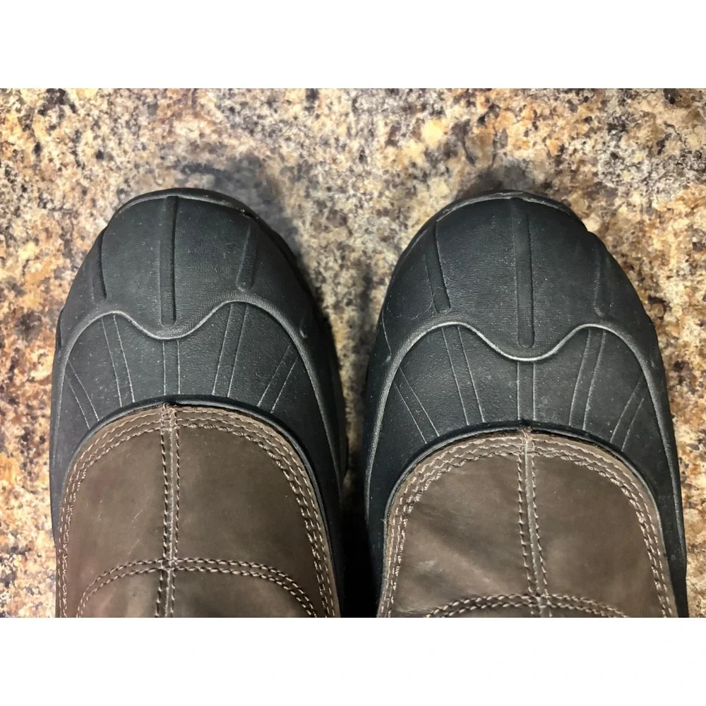 LL Bean Storm Chaser Waterproof Slip On Duck Boots‎ Mens 13 Brown Black 254646